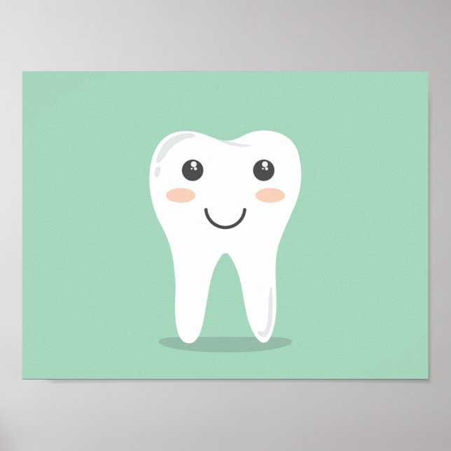 Póster Higiene dental - diente feliz (Frente)