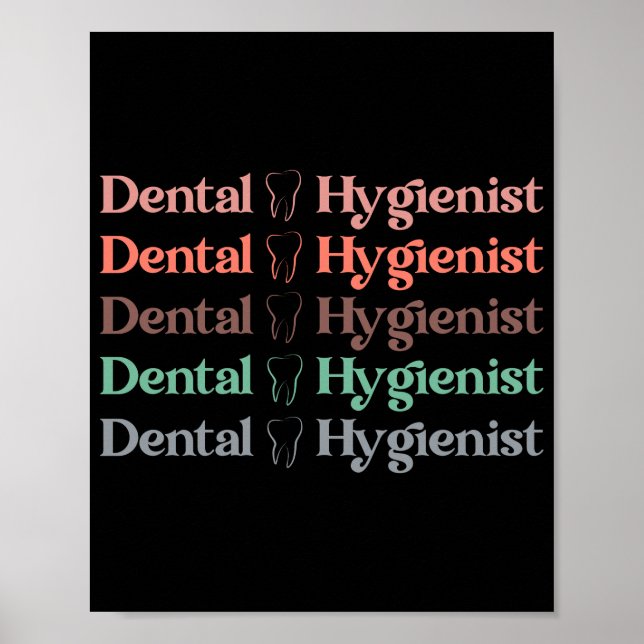 Póster Higienista dental | RDH Dentist Dental gifts (Frente)