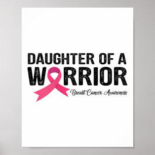 Póster Hija De Cinta De Un Guerrero Con Cáncer De Mama