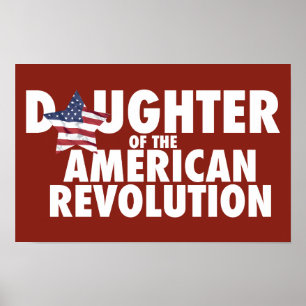 Póster Hija de la Revolución Americana DAR Estrella EE. U