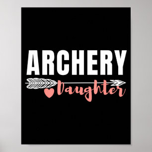 Póster Hija de tiro con arco linda foto familiar a juego