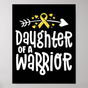 Póster Hija De Una Familia Guerrera Regalo Cáncer Infanti