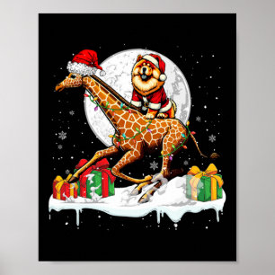 Póster Hija del propietario de Santa Chow Chow Riding Gir