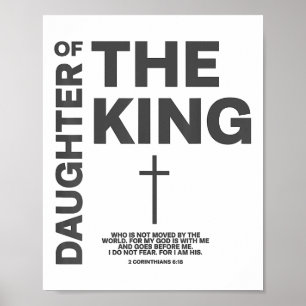 Póster Hija Del Rey Hijo De Dios Jesús Mujeres Cristianas