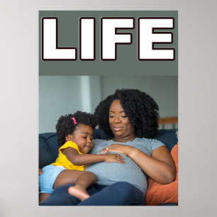 PÓSTER HIJA EMBARAZADA AFRICANA PROVIDA