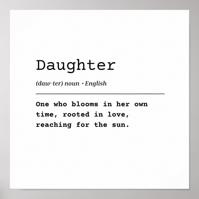 Póster Hija - Enamorada (Frente)