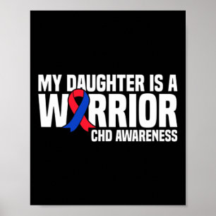 Póster Hija Es Una Guerrera Chd Enfermedad Cardíaca Congé