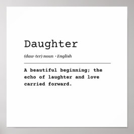 Póster Hija - Un Hermoso Comienzo