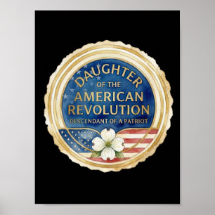 Póster Hijas de la Revolución Americana patriota EE. UU.