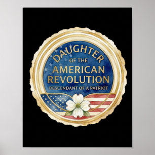Póster Hijas de la Revolución Americana patriota EE. UU.