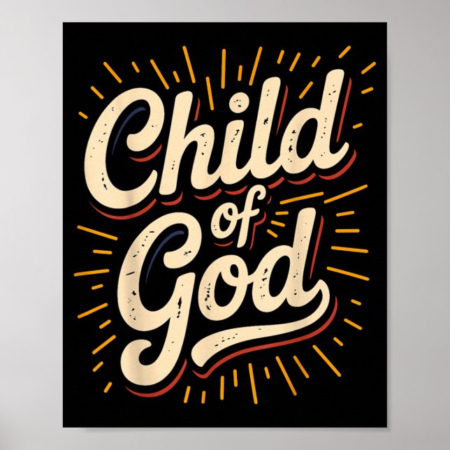 Póster Hijo de Dios Fe Cristiana (Frente)