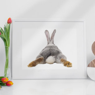 Póster Hijo de enfermera con burbujas de conejo bucal Bun