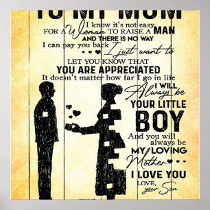 Póster Hijo de mamá, regalo a mi mamá, idea de regalo del