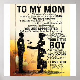 Póster Hijo De Mi Mamá Presente   Regalo lindo para mamá