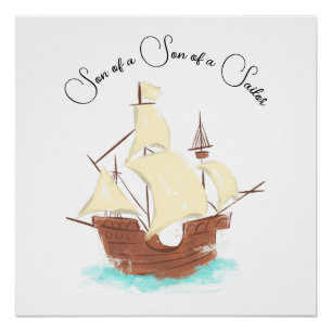 Póster Hijo de un hijo de un pirata marinero