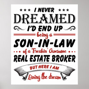 Póster Hijo En Derecho De Impresionante Agente Inmobiliar