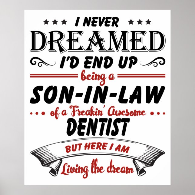 Póster Hijo En La Ley De Un Increíble Dentista (Frente)