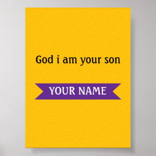 Póster Hijo Fiel – Diseño Inspirador de Nombre Personaliz