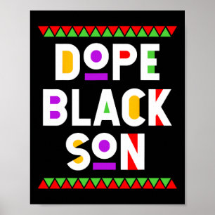 Póster Hijo Negro de la Droga Historia Negra Estadouniden