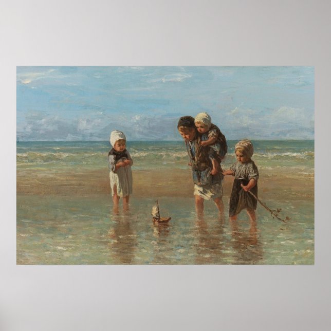 Póster Hijos del mar, Jozef Israels (Frente)