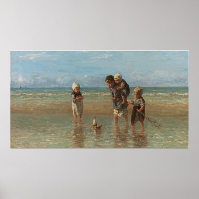 Póster Hijos del mar, Jozef Israels (Frente)