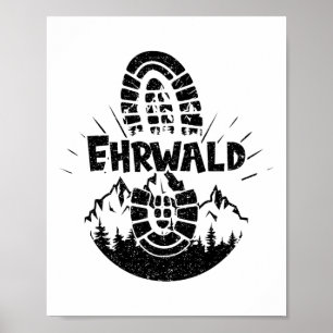 Póster Hiker Ehrwald Tyrol Austria Vacaciones