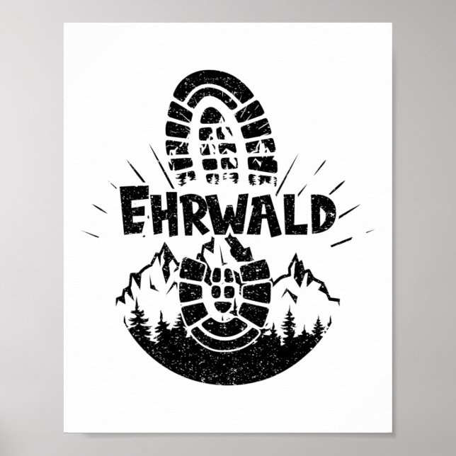 Póster Hiker Ehrwald Tyrol Austria Vacaciones (Frente)