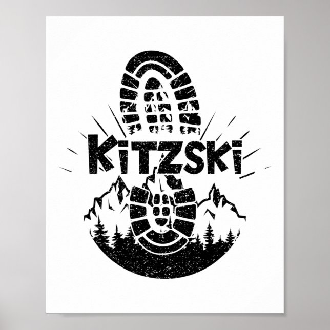 Póster Hiker Kitzski Tyrol Austria Vacaciones (Frente)