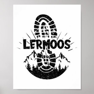 Póster Hiker Lermoos Tyrol Austria Vacaciones