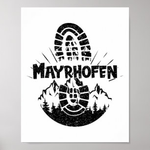 Póster Hiker Mayrhofen Tyrol Austria Vacaciones