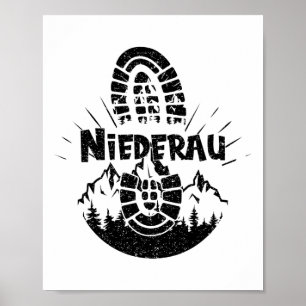 Póster Hiker Niederau Tyrol Austria Vacaciones