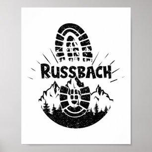 Póster Hiker Russbach Sheimerburger Land Austria Vacacion
