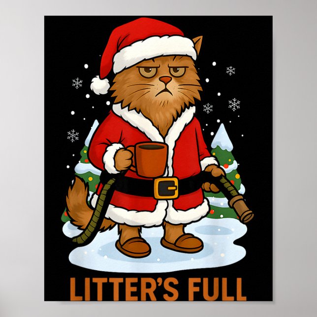Póster Hilarious Litter’s Full Funny Coffee Cat Lovers Ch (Frente)