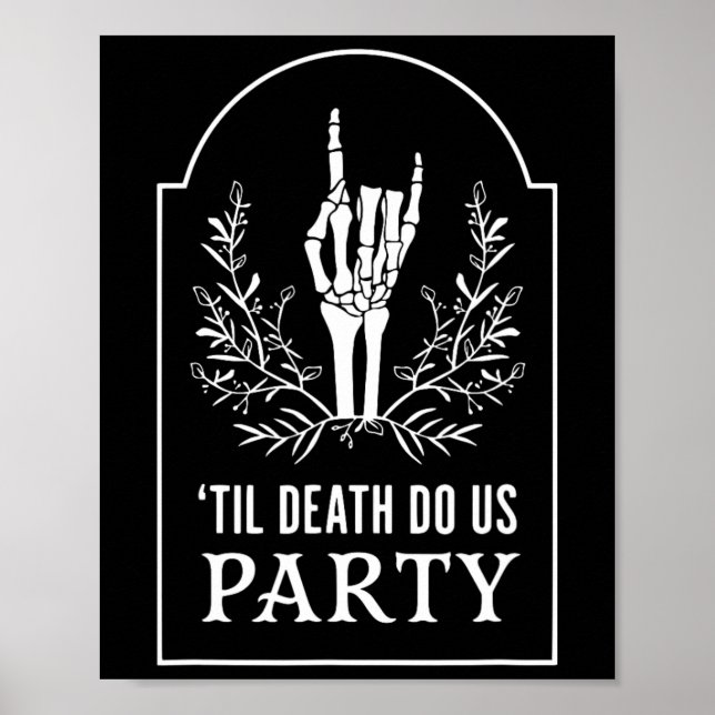 Póster Hill D.eath Do Us Fiesta Halloween Skeleton Hand F (Frente)