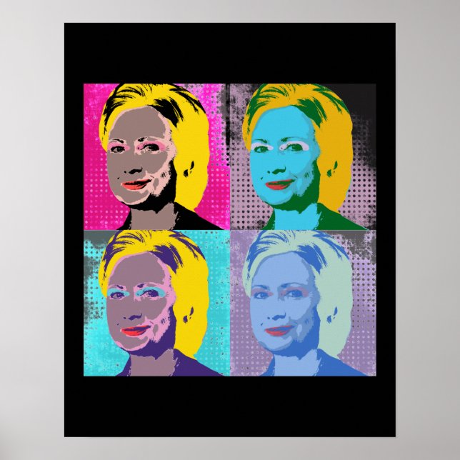 Póster HILLARY 2016 Pop Art - copia (Frente)