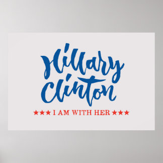 Póster Hillary Clinton - Estoy con ella - Hand Lettering