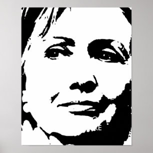 PÓSTER HILLARY CLINTON INK ART