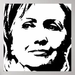 PÓSTER HILLARY CLINTON INK ART