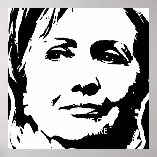 PÓSTER HILLARY CLINTON INK ART (Frente)