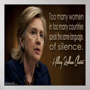 Póster Hillary Clinton Mujeres Es Una Poster Silenciosa