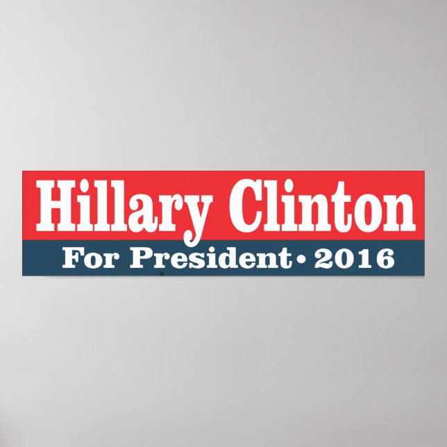 Póster Hillary Clinton para la presidencia 2016 (Frente)