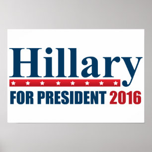 Póster Hillary Clinton Para Presidente