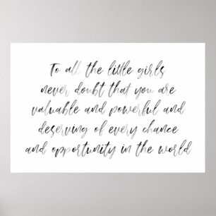 Póster Hillary Clinton Quote Nursery Poster in Watercolor