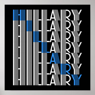 Póster hillary clinton textual