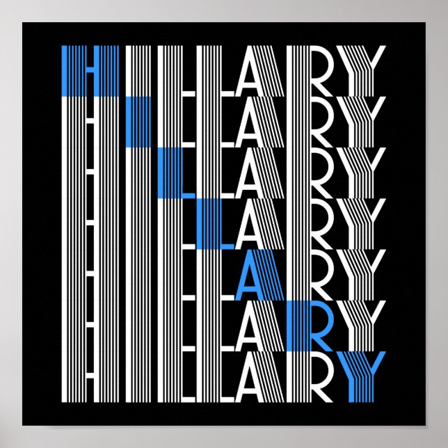 Póster hillary clinton textual (Frente)