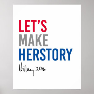 Póster Hillary - Hagamos Herstory —
