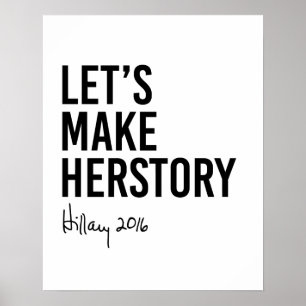 Póster Hillary - Hagamos su Herstory -
