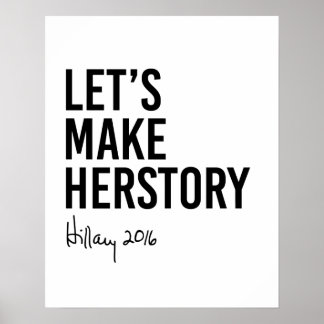 Póster Hillary - Hagamos su Herstory -