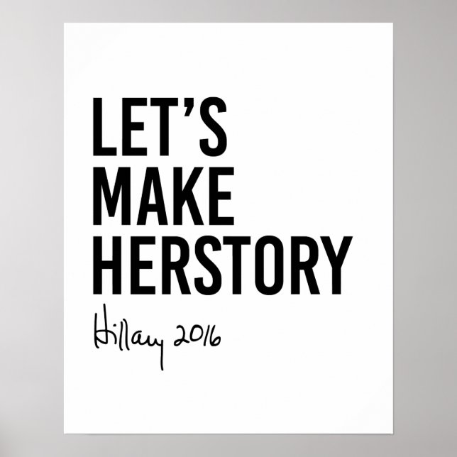 Póster Hillary - Hagamos su Herstory - (Frente)