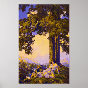 Póster Hilltop, por Maxfield Parrish